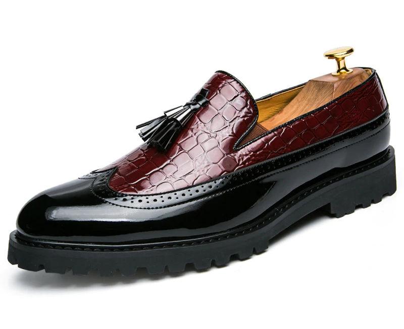 Tasseled Gloss Driving Casual Style Men Loafers Shoes