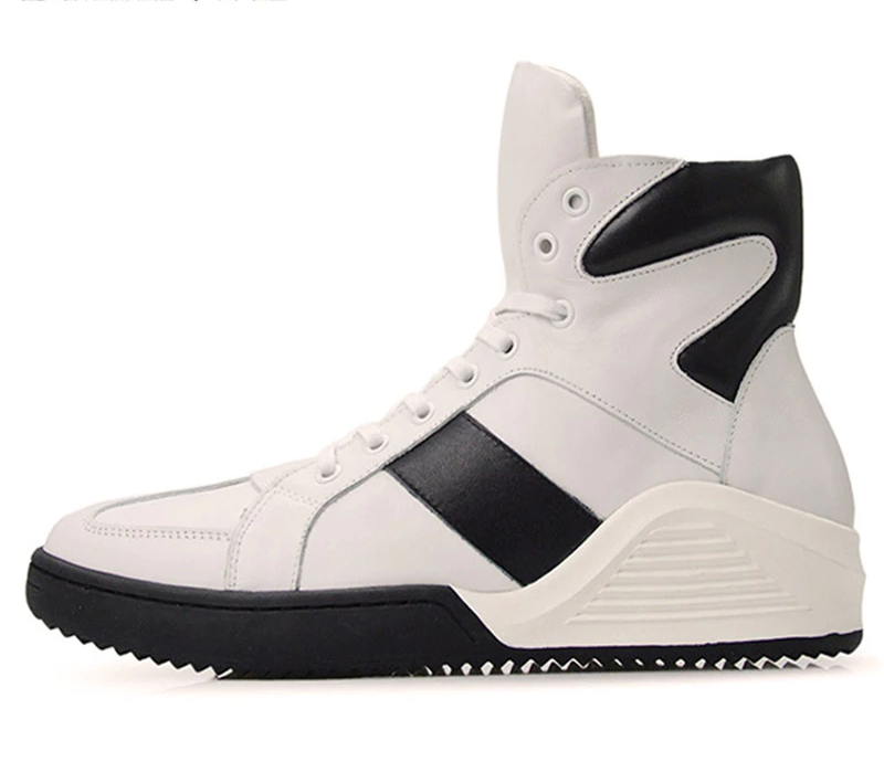 White Black Red High Top Style Men Sneaker