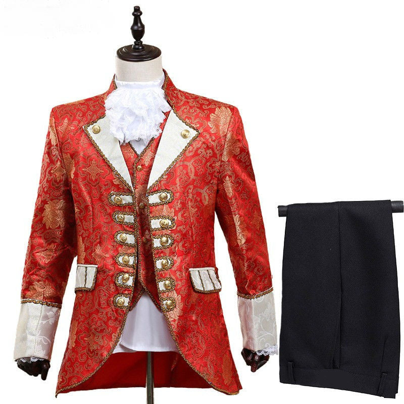 Fabulous Five Pieces Set Europe Court Style Men Costume Suits