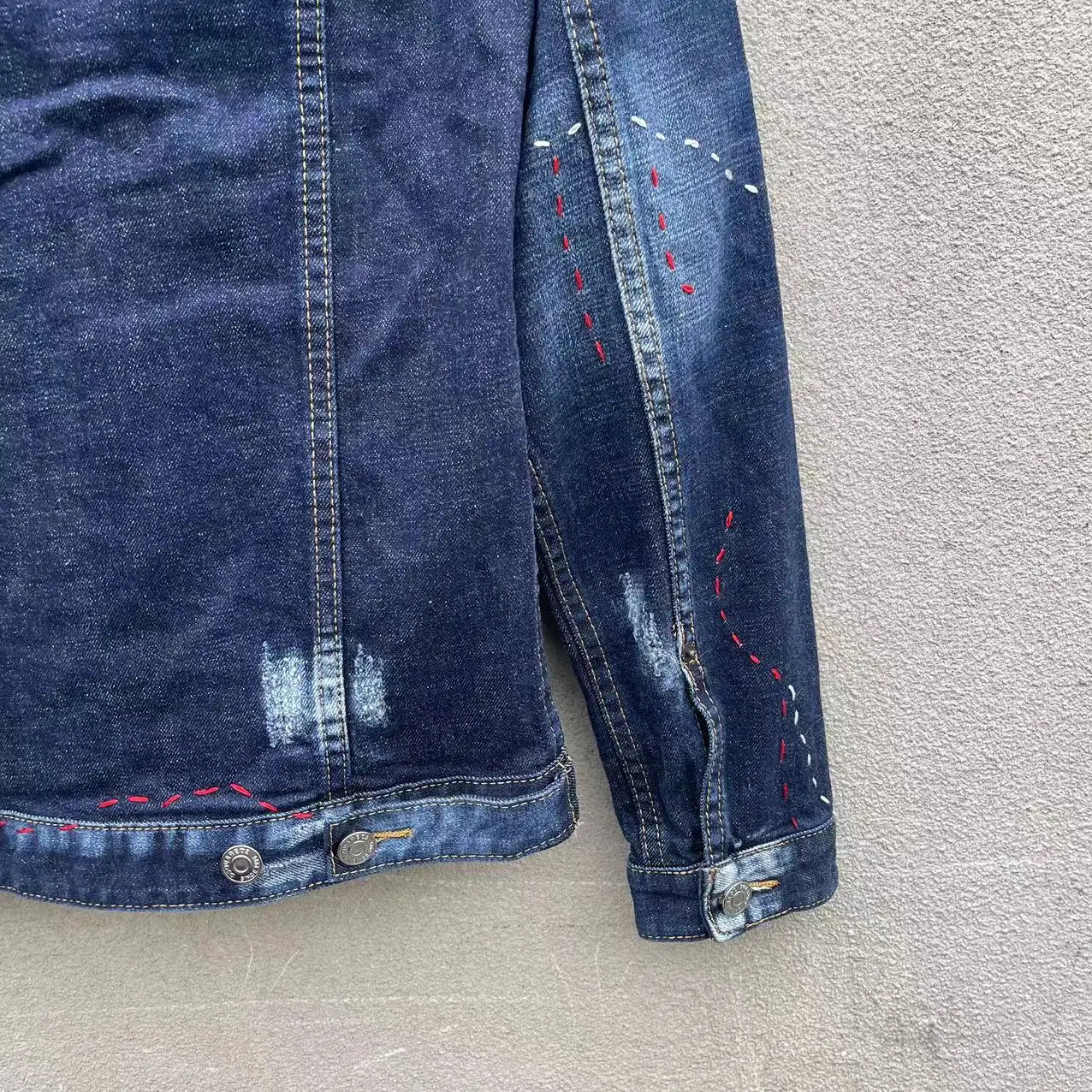 Splash Paint Patch Casual Denim Jacket