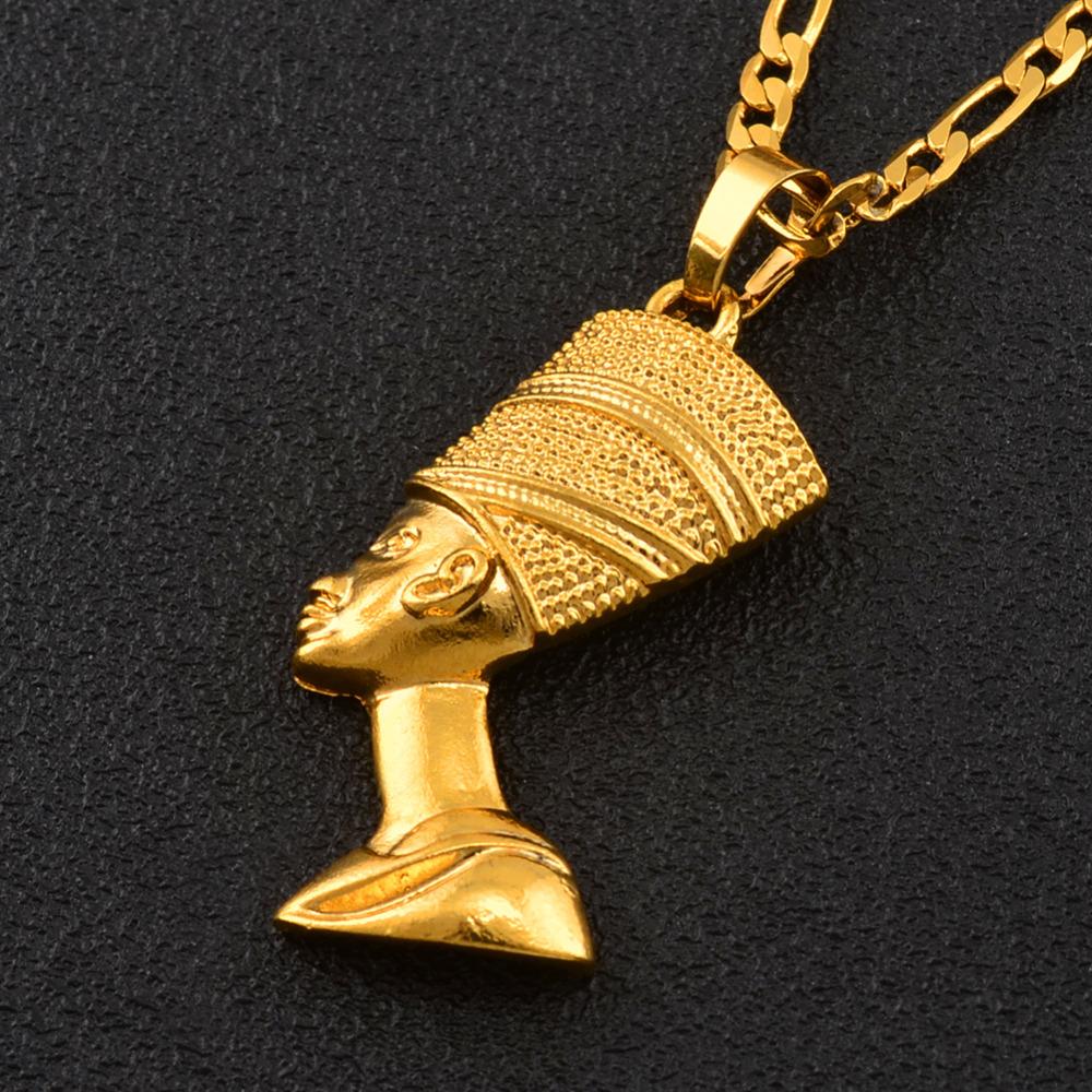 Egyptian Queen Pendant Men Necklace