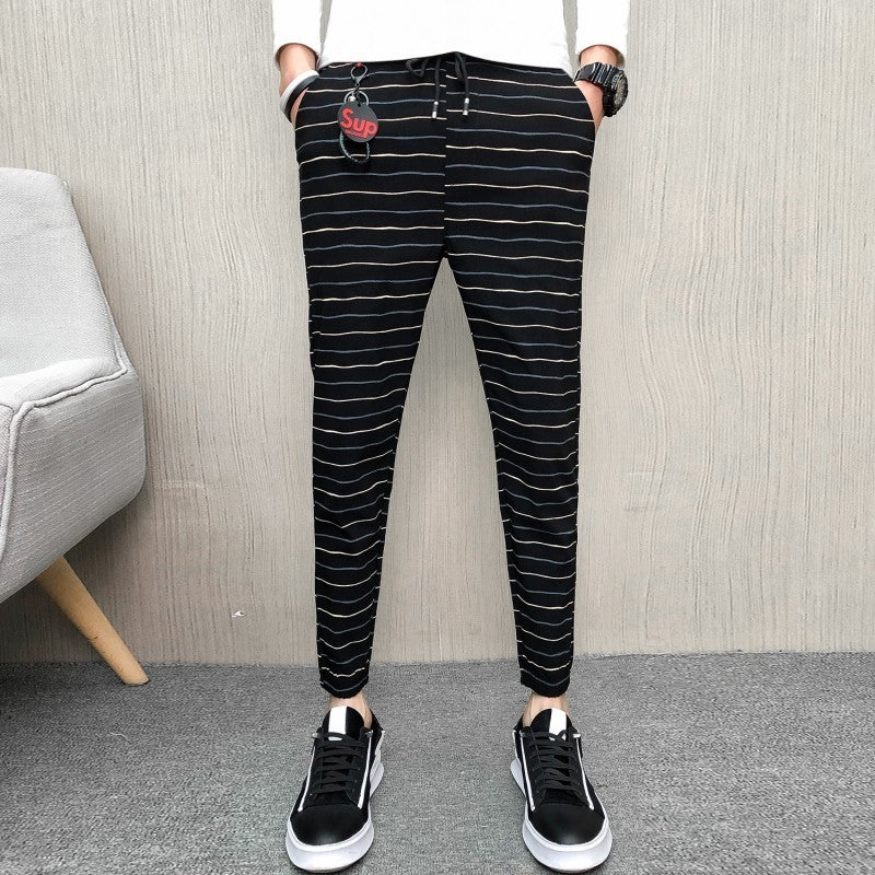 Lying Flat Stripes High Street Style Men Pants