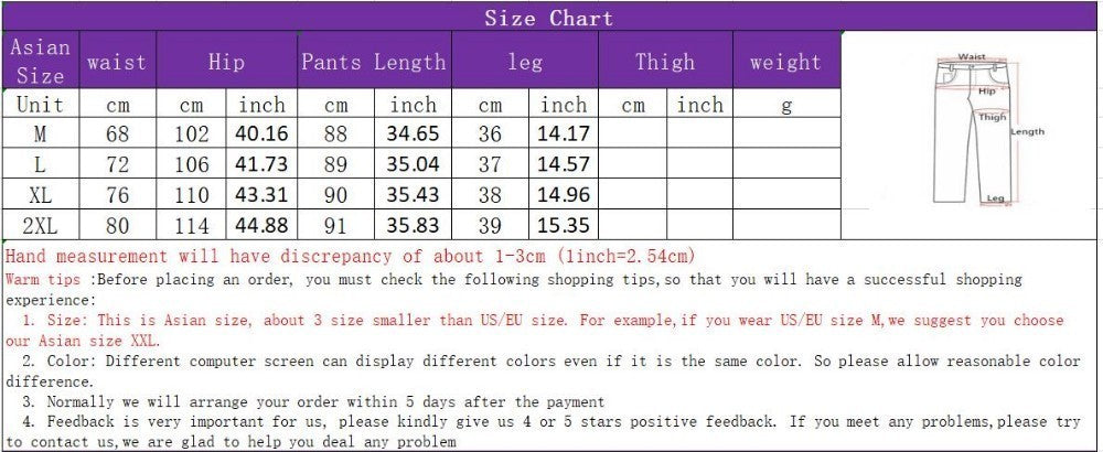 Cotton Baggy Lattice Printing Hole Streetwear Style Men Pants