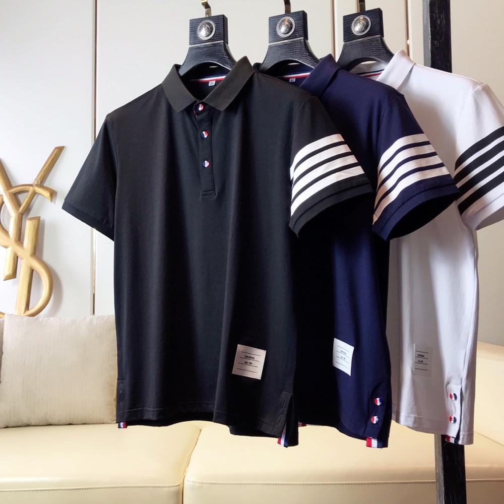 Casual Polo Shirt with Four Stripes