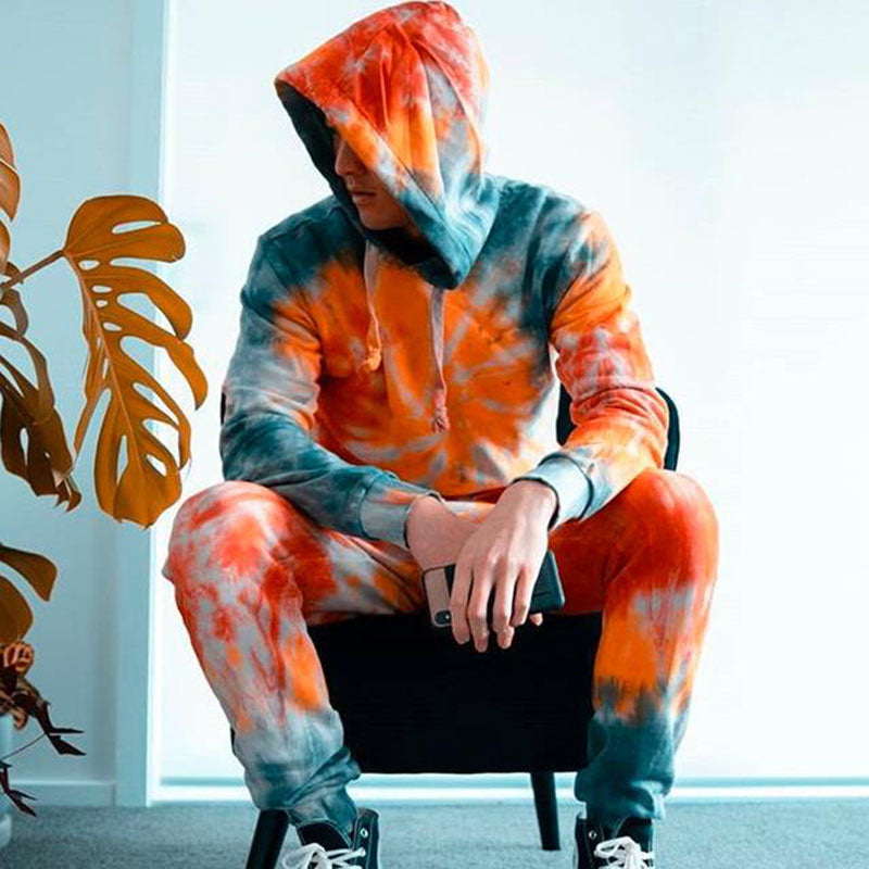 Tie Die Pullover Hoodie Sportswear Track Suit