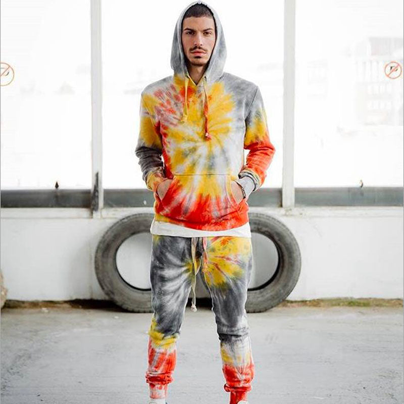 Tie Die Pullover Hoodie Sportswear Track Suit