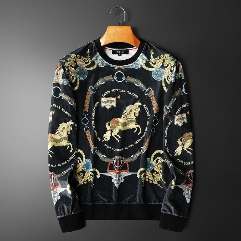 Velor Long Sleeve Baroque Palace Sweatshirt