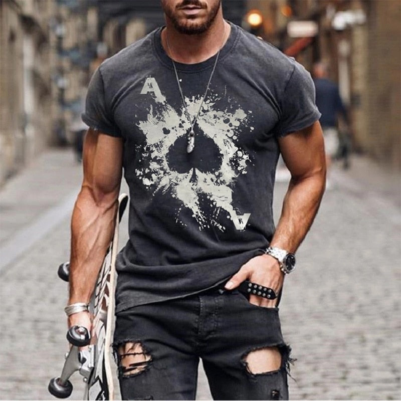 Cool Mono Sketch Style Short-Sleeved T-Shirt