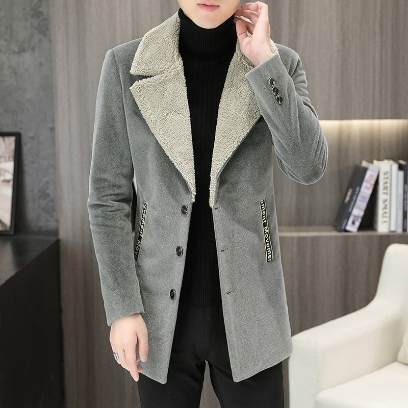 Single-Breasted Notch Lapel Three-Button Closure Blazer