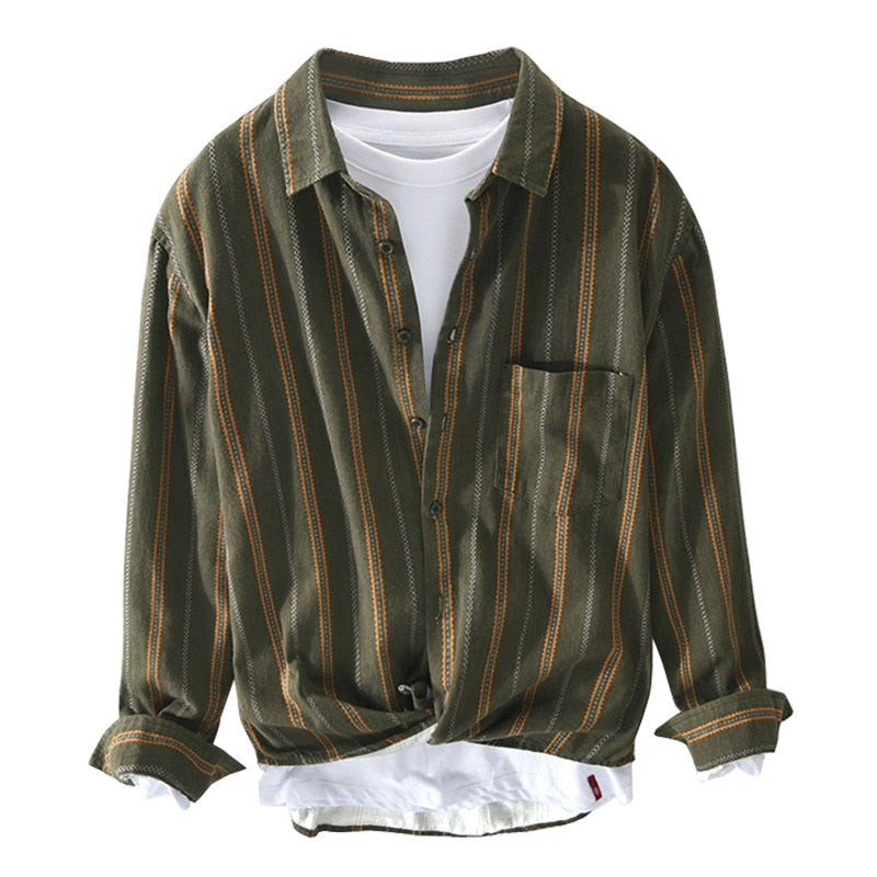 Dashes and Dots Stripe Patterned Shirt