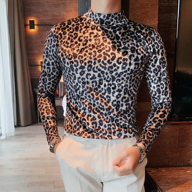 Leopard Pattern Full Sleeve T-Shirt