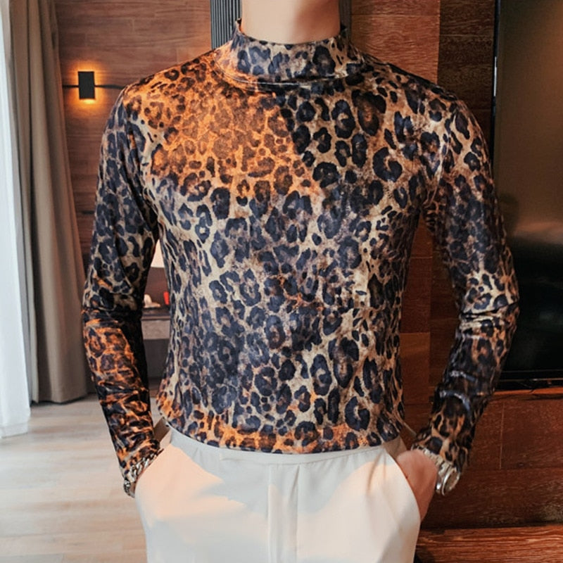 Leopard Pattern Full Sleeve T-Shirt