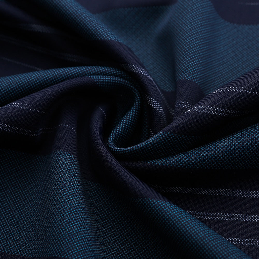 Tri-lines Horizontal Stripes Printed Polo Shirt