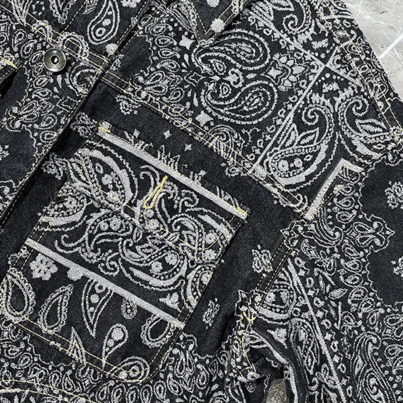 Cashew Flower Denim Jacket