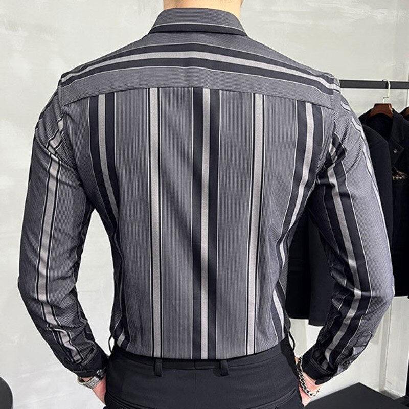 Slim Striped Fancy Business Shirt