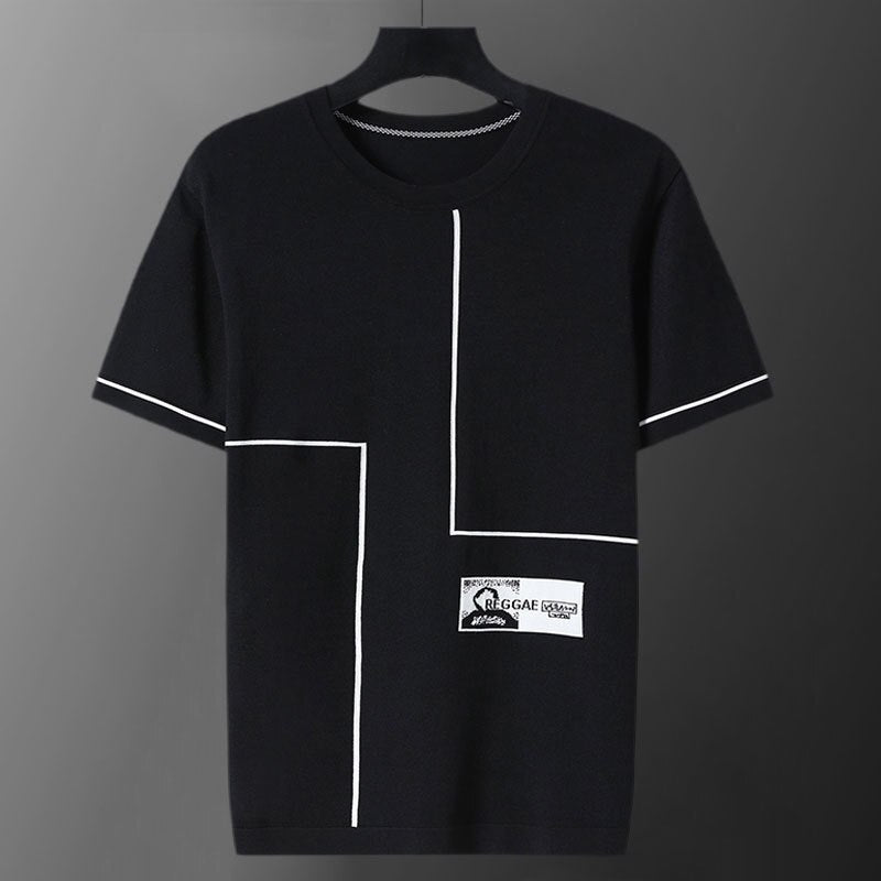 Contrast Slim Fit Stripes Short Sleeve T-Shirt