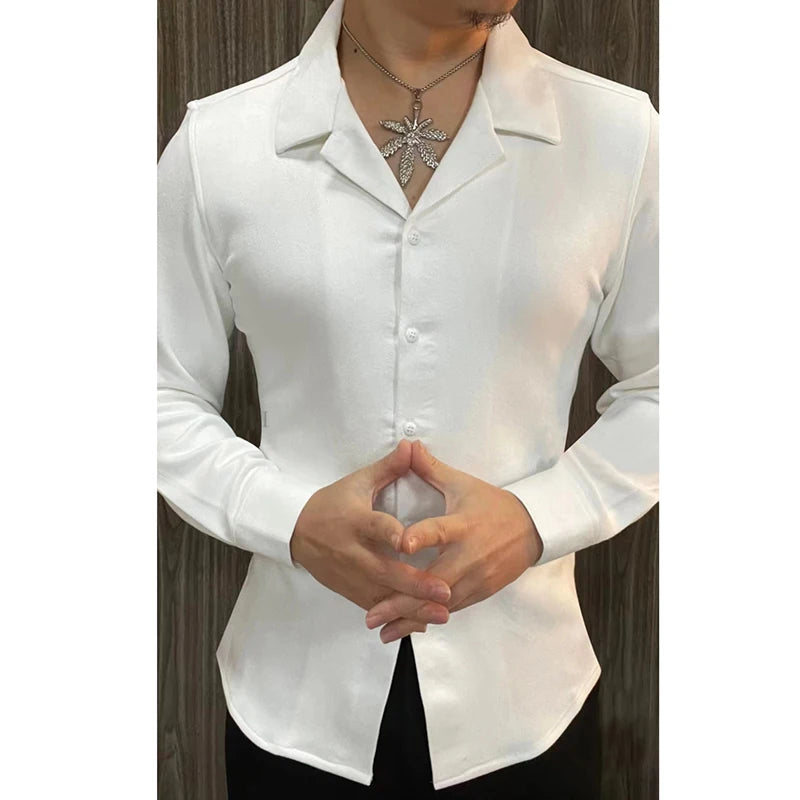 Solid Color Formal Dress Shirt