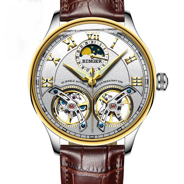 Double Tourbillon Switzerland Automatic Men Watch