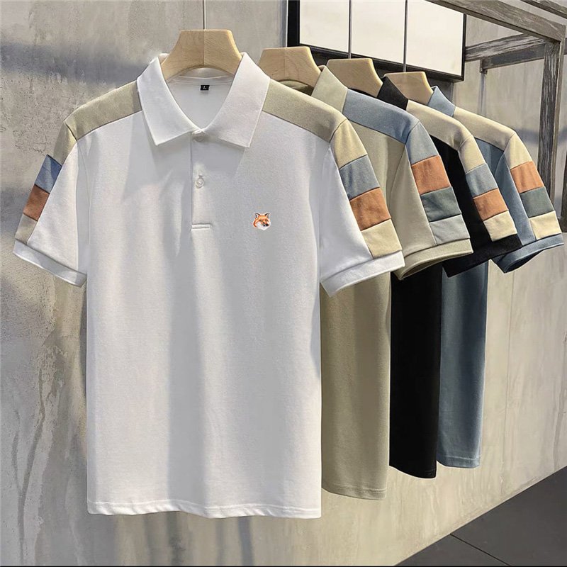 Fox Embroidery Patch Cotton Polo Shirt