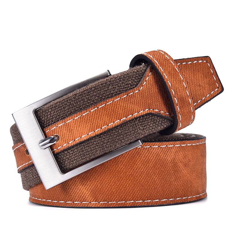 Geometric Pattern Style Canvas Belt