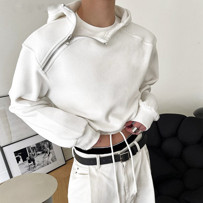 Casual Streetwear Solid Hoodie