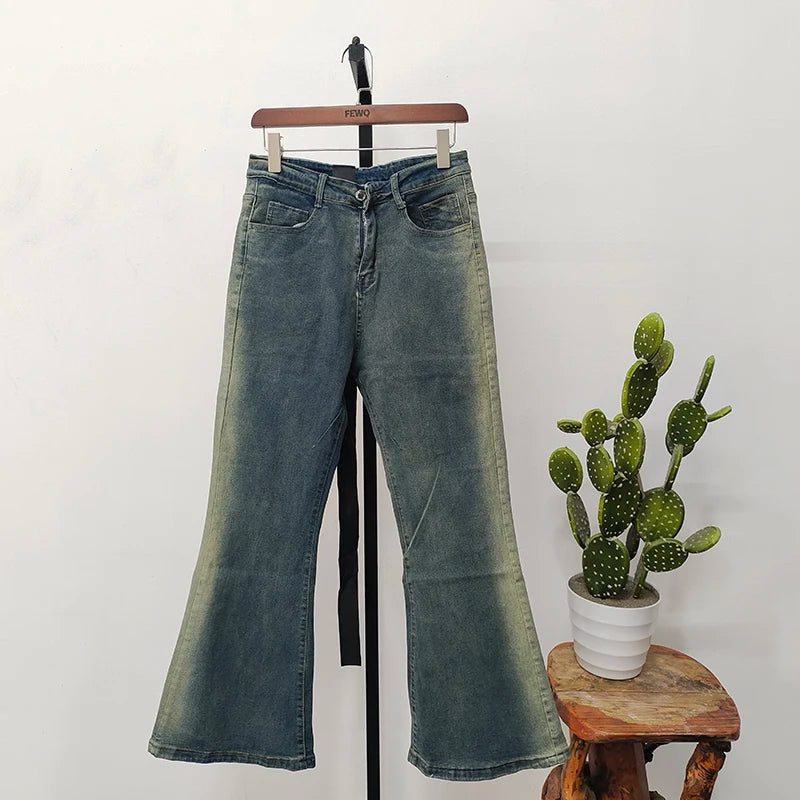 Wash Gradient Flared Pants Jeans