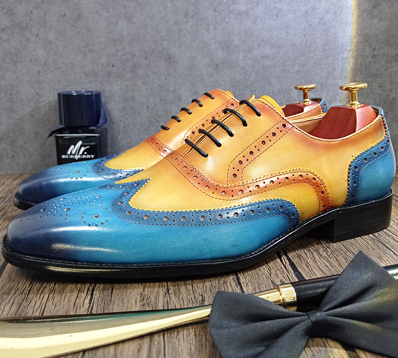 Mix Blue Oxford Luxury Shoes
