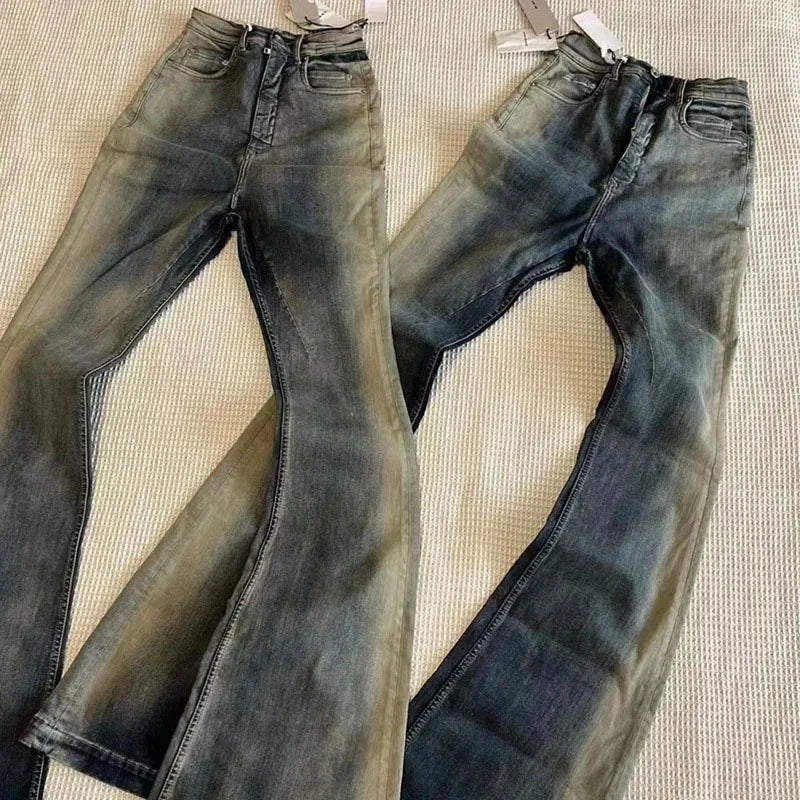 Wash Gradient Flared Pants Jeans