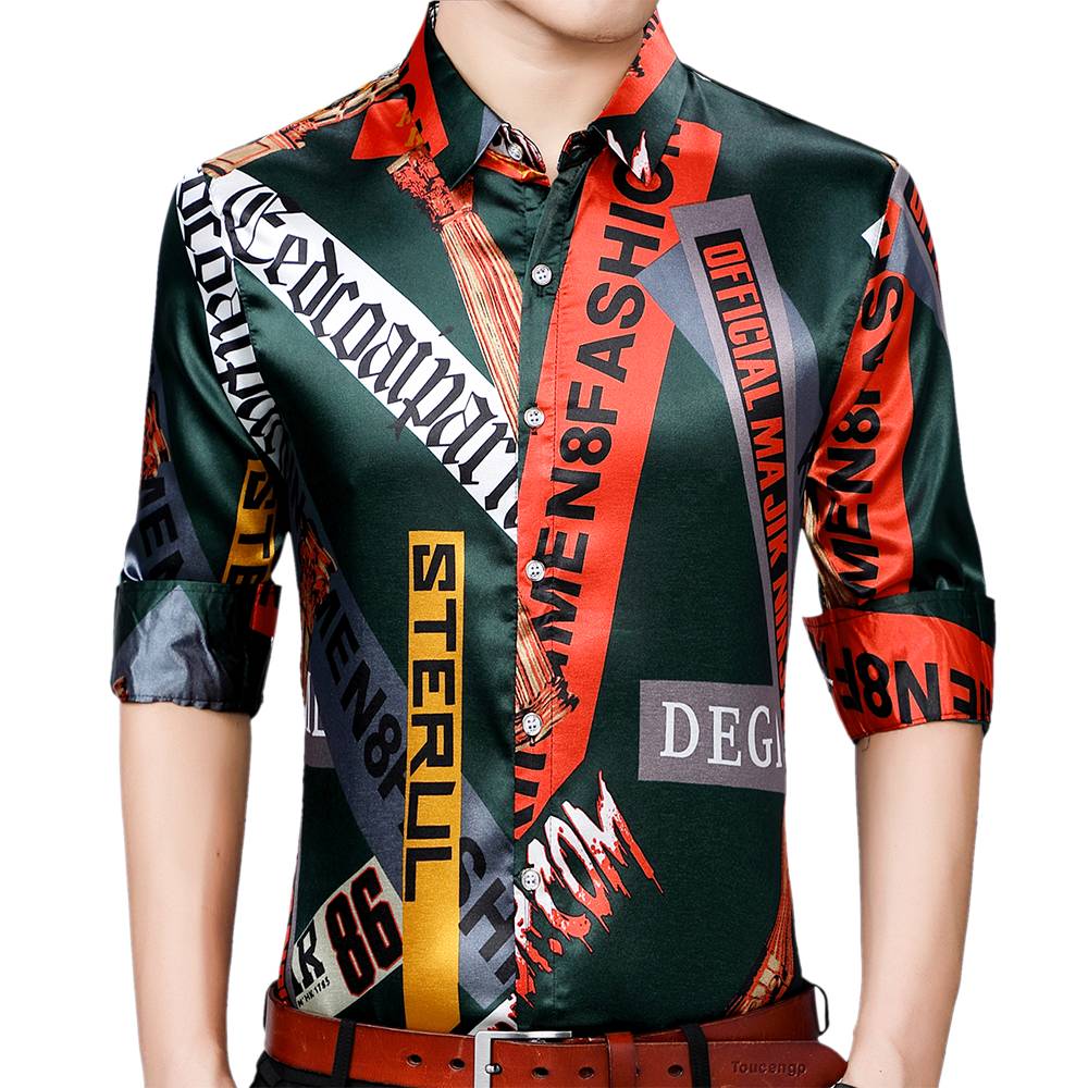 Words Banner Printed Multicolor Long Sleeve Shirt