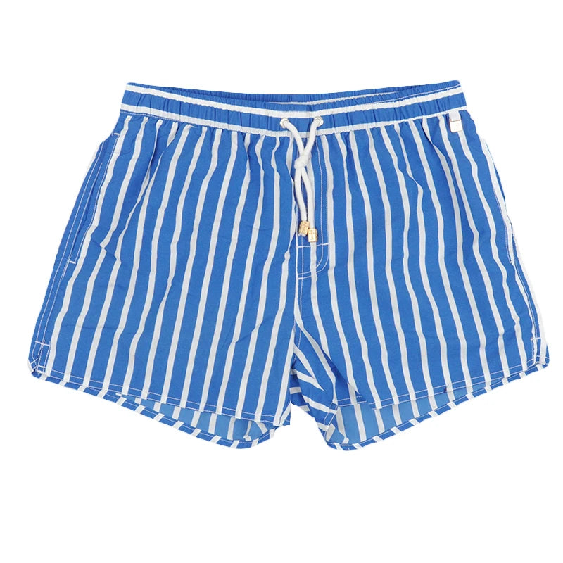 Stripes Drawstring Beach Shorts