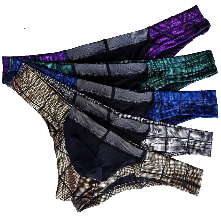 Breathable Patchwork Spandex Polyamide Brief