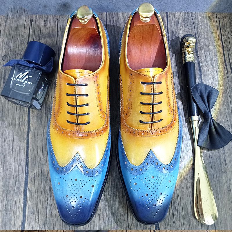 Mix Blue Oxford Luxury Shoes