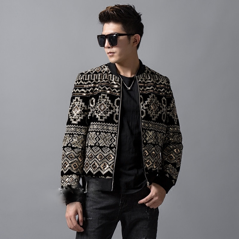 Baroque Court Velvet Heavy Embroidery Men Jacket - FanFreakz