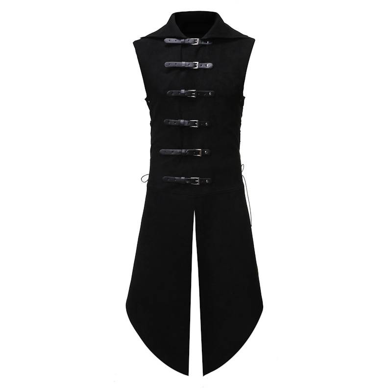 Black Gothic Steampunk Velvet Victorian Vest