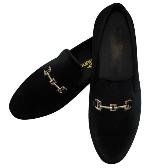 Simple Horsebit Buckle Men Velvet Loafer Shoes