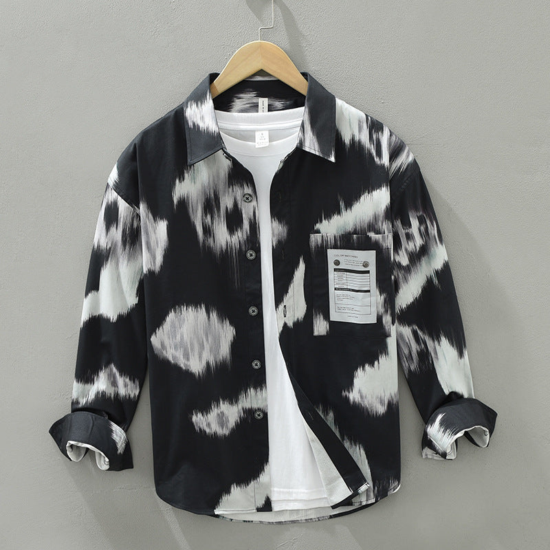 Tie-Dye Printed Pattern Cotton Shirt