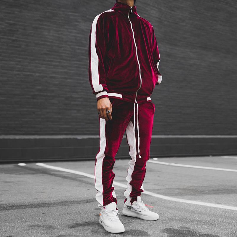 Solid Color Long Sleeves Tracksuit