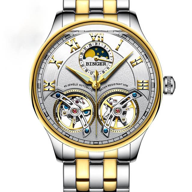 Double Tourbillon Switzerland Automatic Men Watch