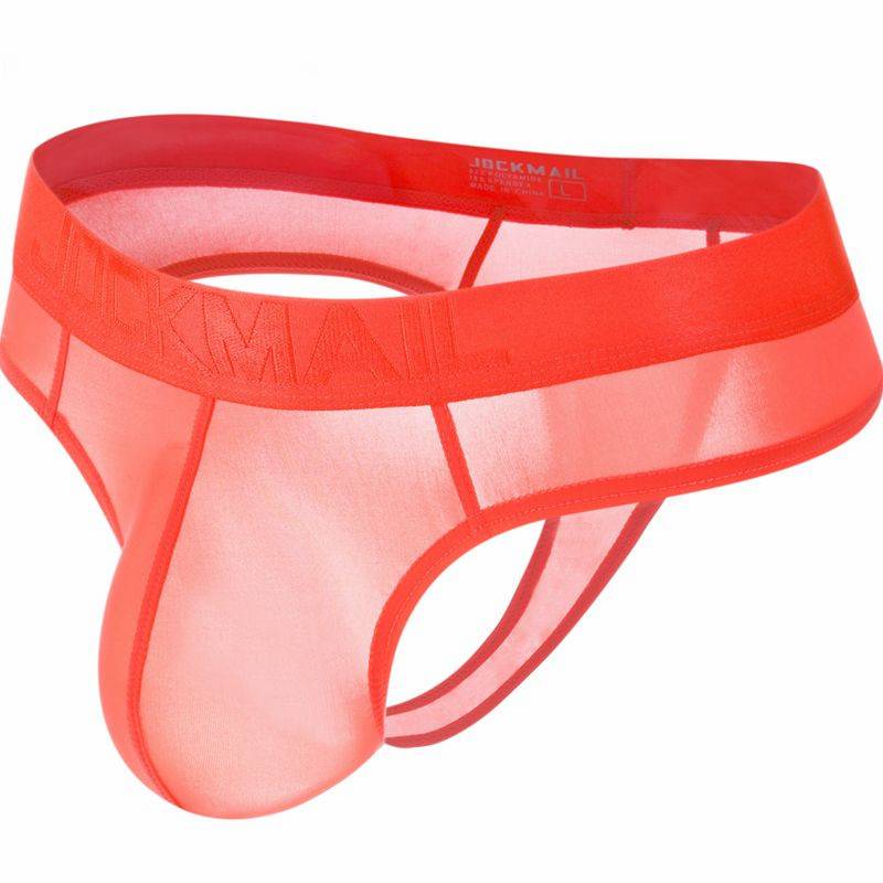 Solid See-Through Man Thong Briefs