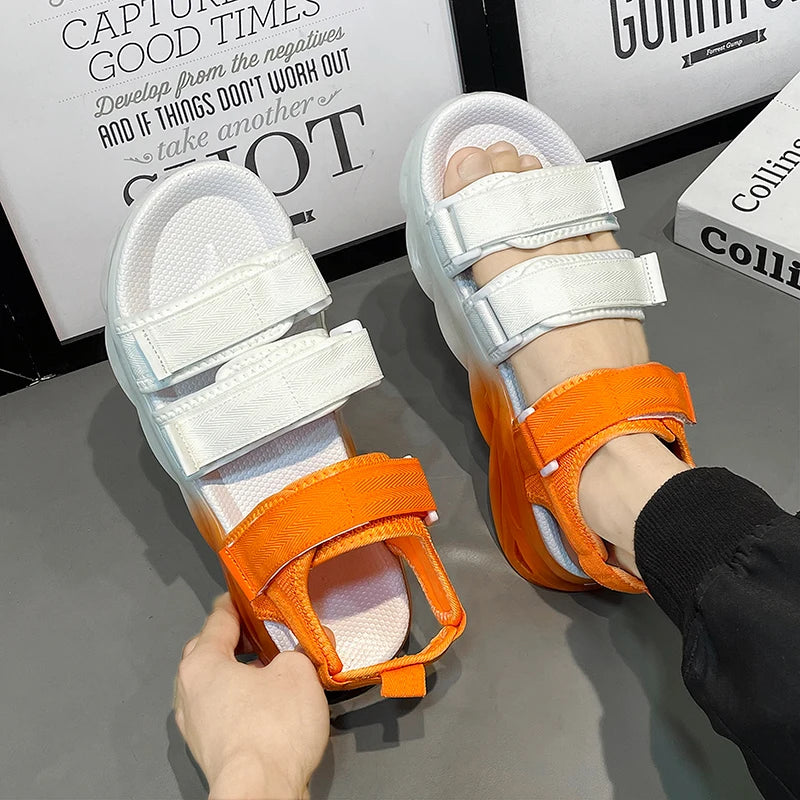 Casual Gradient Color Rubber Sandals