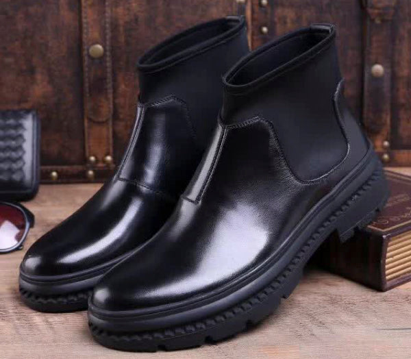 Black Slip On Men Chelsea Boots - FanFreakz