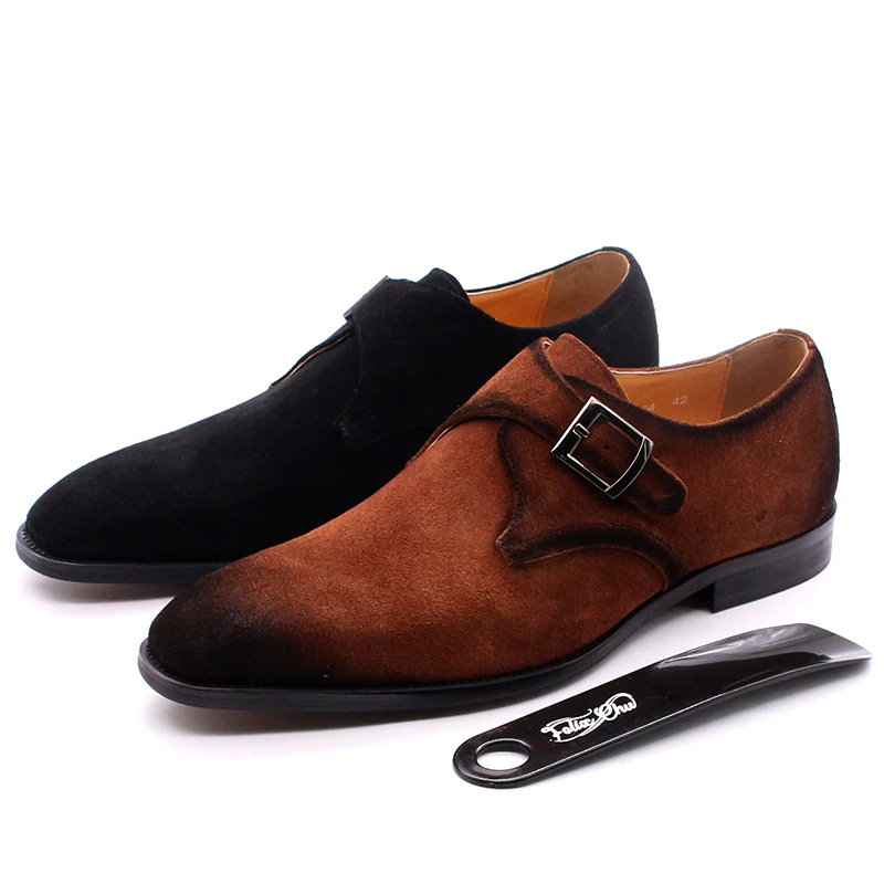 Cow Suede Classic Brown Formal Shoes