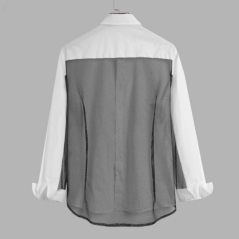 See-Through Back Long-Sleeved Shirts