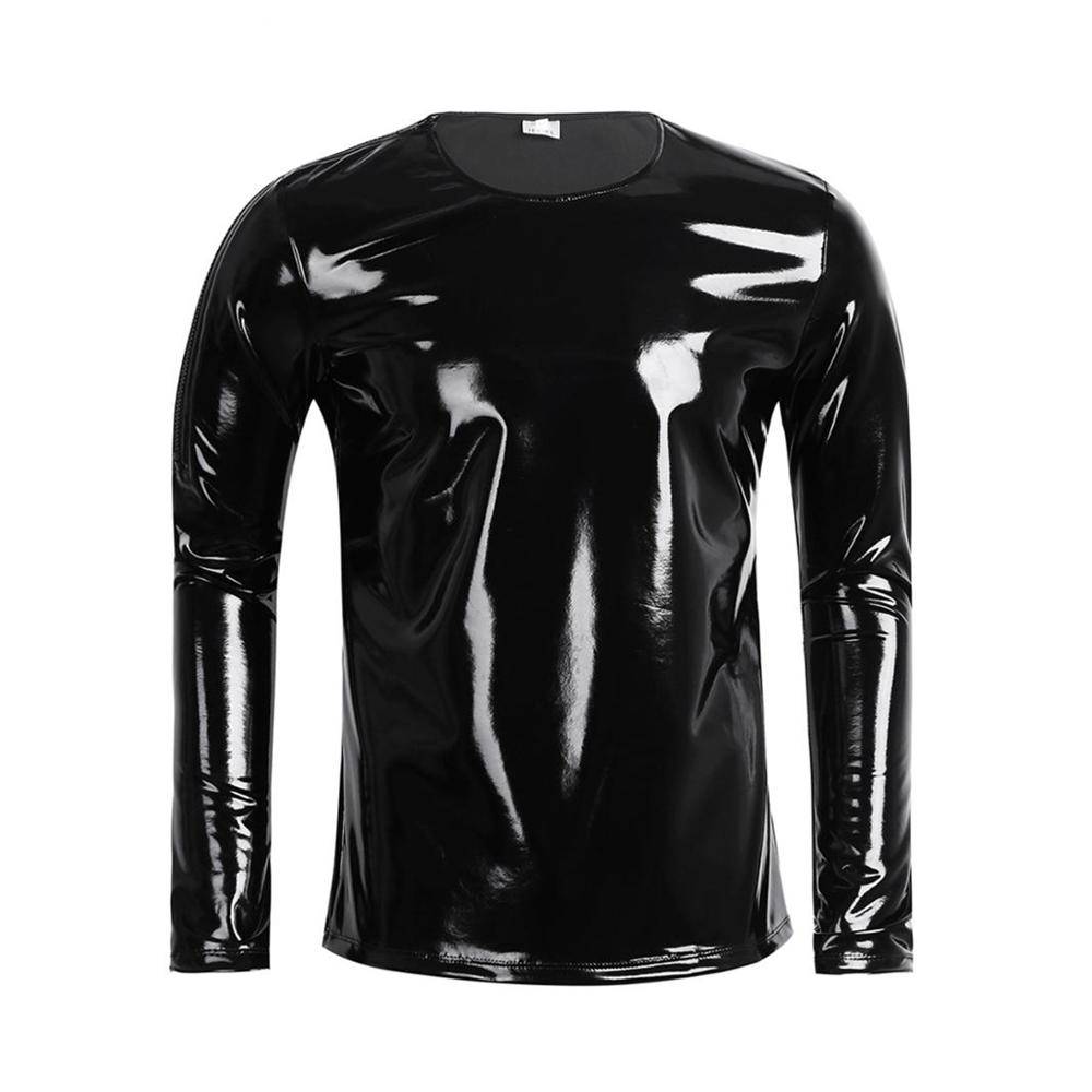 Glossy Pullover Black T-Shirt