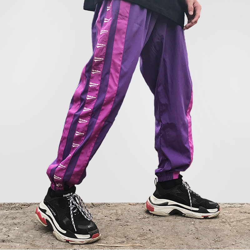 Wide Side Stripes Jogger Harajuku Style Men Casual Sweatpant