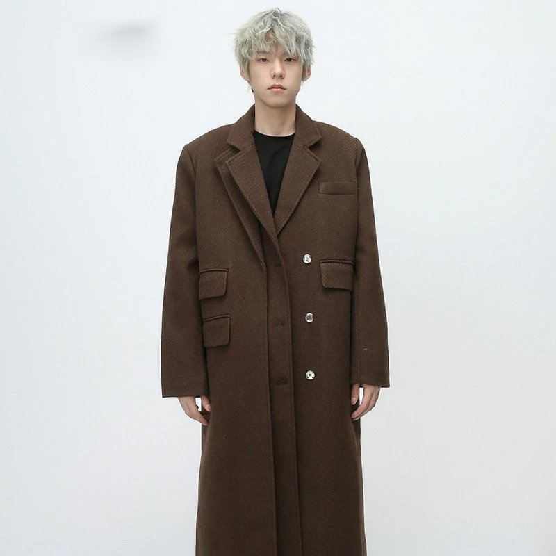 Solid Double Layer Multi-Pocket Coat