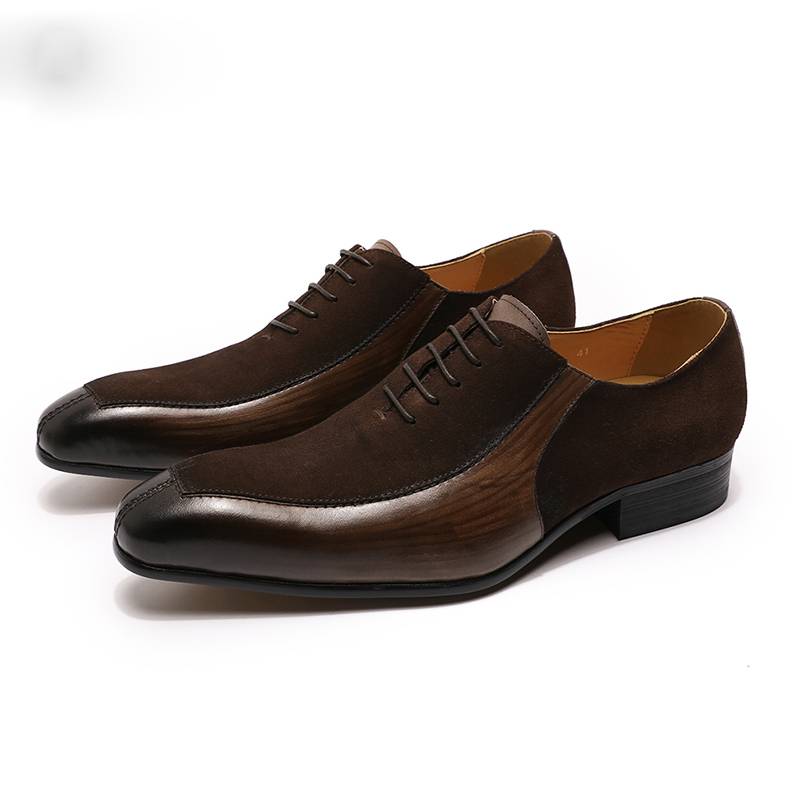 Luxury Formal Split Suede Leather Men Oxford Shoes