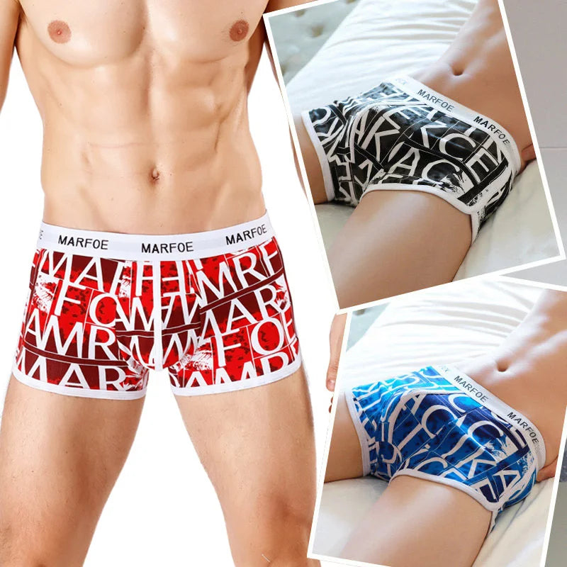 3pcs Letter Pattern Breathable Boxer