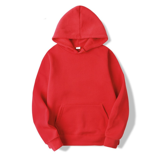 Pocket Solid Soft Casual Hoodies