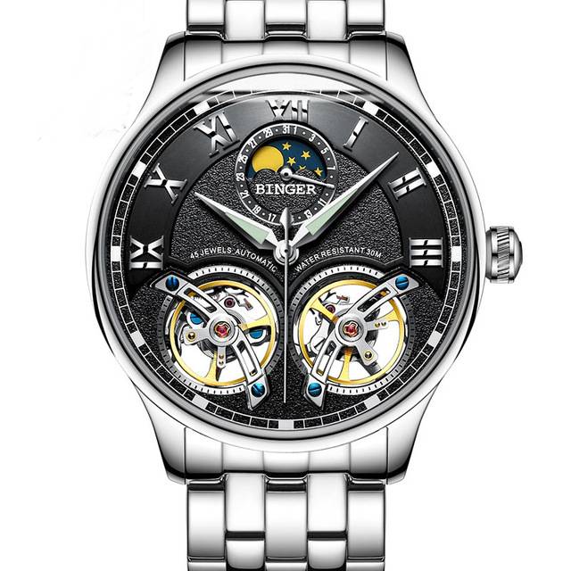 Double Tourbillon Switzerland Automatic Men Watch